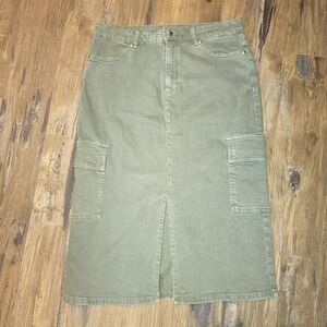 Michael Kors Army Green Denim Skirt sz-8